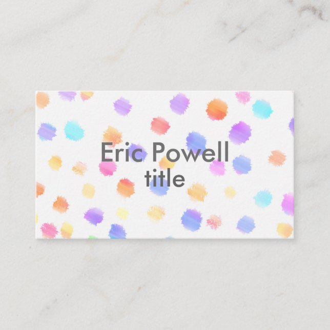 custom watercolor modern  design business card (Front)