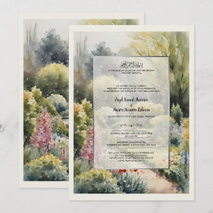 Custom Watercolor Shendish Manor Wedding Invitation