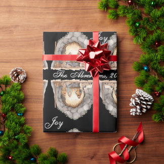 Custom Watercolor Vintage Christmas Nativity Scene Wrapping Paper