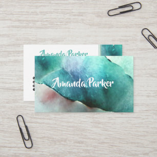 Custom Watercolour QR Code Illustrator Business Card