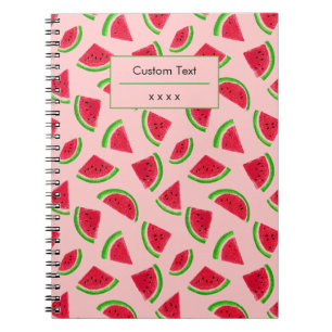 Custom Watermelon Slice Pattern Notebook