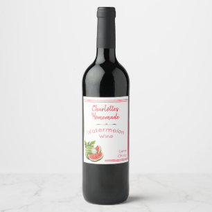 Custom Watermelon Wine Wine Label