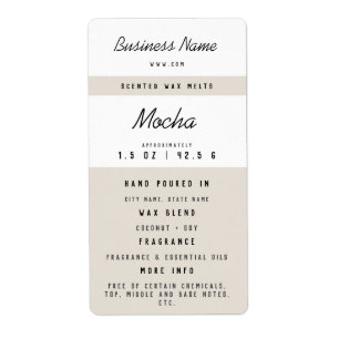 Custom Wax Melt Labels