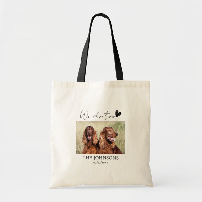 Custom we do too pet wedding  tote bag (Front)
