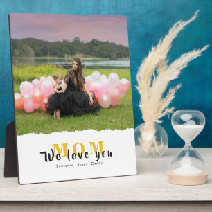 Custom We Love You Mum Photo Collage mother's day Plaque