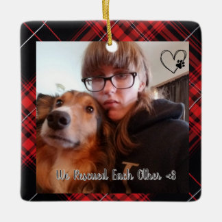 Custom We Rescued Each Other Chirstmas  Ceramic Ornament