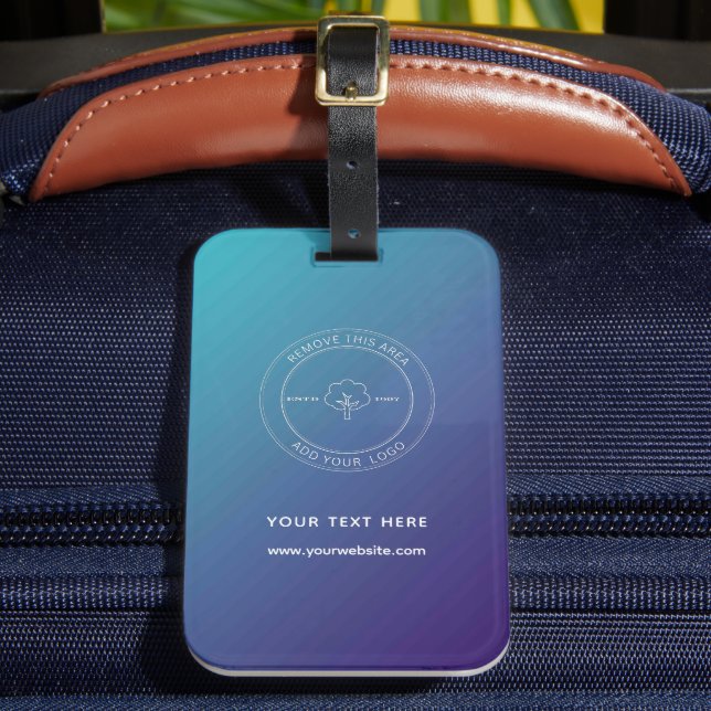 Custom Website Address Logo Luggage Tag (Front Insitu 2)