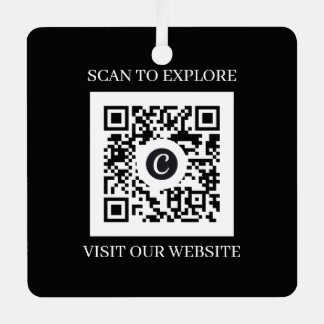 Custom Website QR Code Christmas Metal Tree Decoration