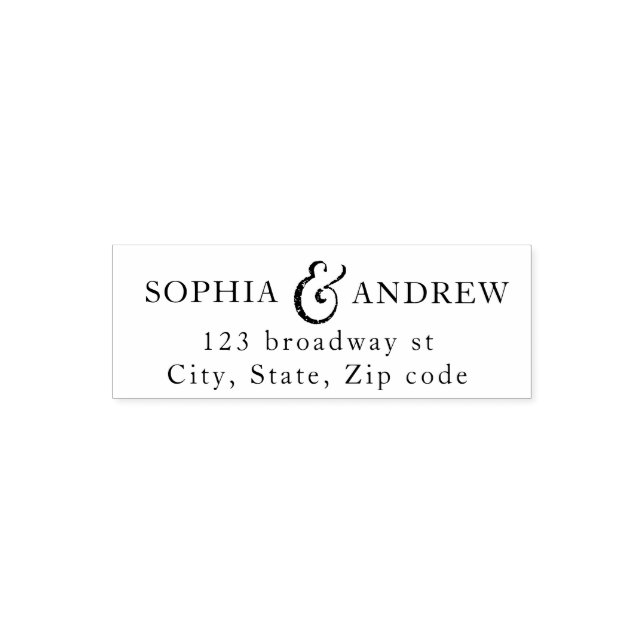 Custom wedding address self-inking stamp (Design)