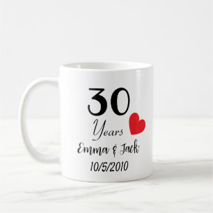 Custom Wedding Anniversary Mug– Custom Name & Date Coffee Mug