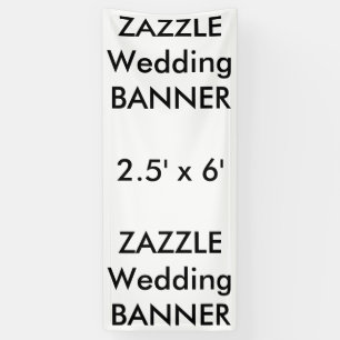 Custom Wedding Banner 2.5' x 6'