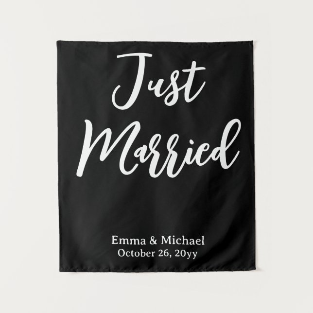 Custom Wedding Banner Personalised Ceremony Sign Tapestry (Front)