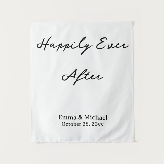 Custom Wedding Banner Personalised Ceremony Sign Tapestry (Front)