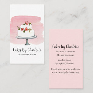 Custom Wedding cake  Bakery Business Card