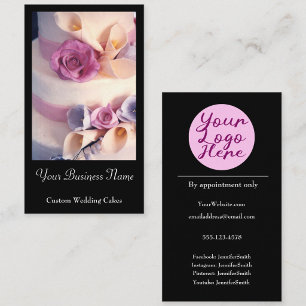 Custom Wedding Cake Designer Business Card