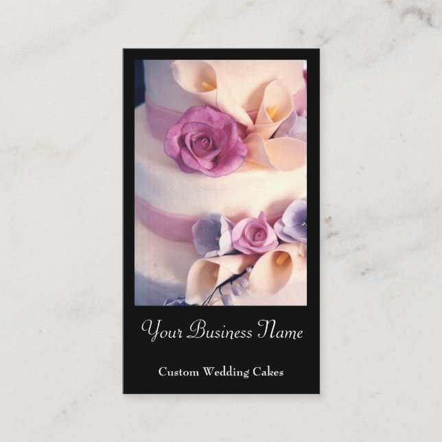 Custom Wedding Cake Designer Business Card (Front)