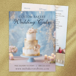 Custom Wedding Cakes Bakery Flyer