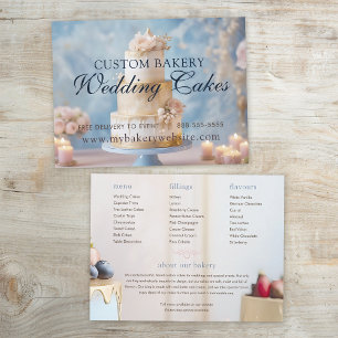 Custom Wedding Cakes Bakery Flyer Postcard