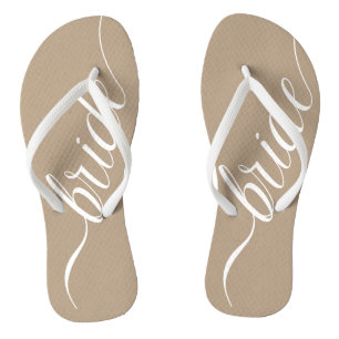 Custom Wedding Colours Bride Flip Flops