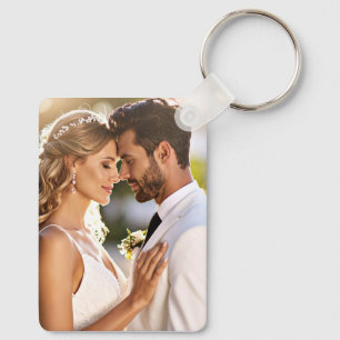 Custom wedding couple memory key ring