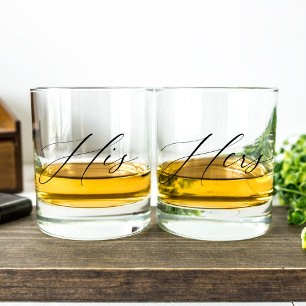 Custom Wedding Couple Whiskey Glass