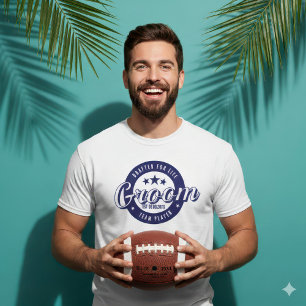 Custom Wedding Date Groom Drafted for Life Sports T-Shirt
