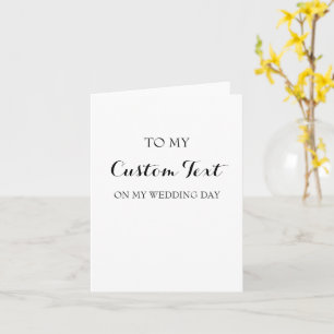 Custom Wedding Day Card