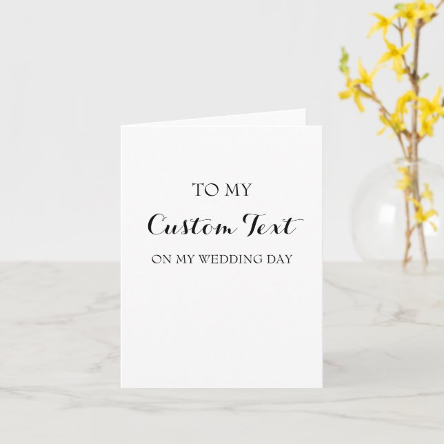 Custom Wedding Day Card (Yellow Flower)