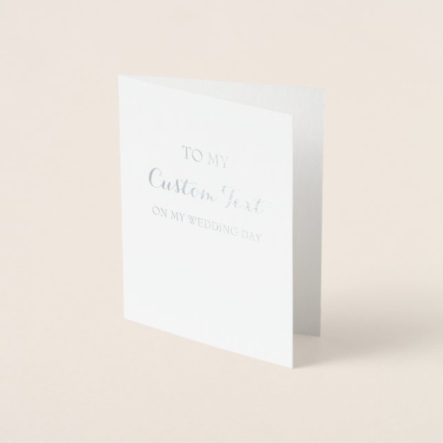 Custom Wedding Day Card (Front)