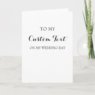 Custom Wedding Day Card