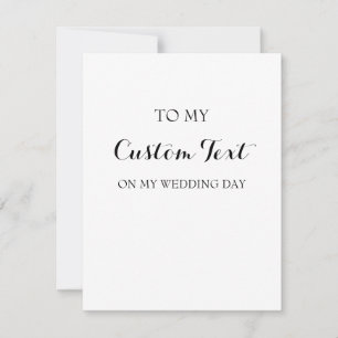 Custom Wedding Day Card