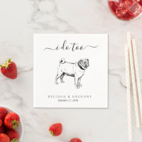 Custom Wedding Dog I Do Animal Pet Illustration