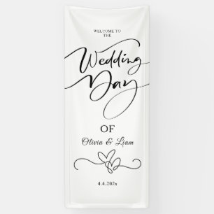 Custom Wedding Fabric Sign, Linen Wedding Welcome Banner