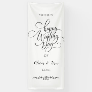 Custom Wedding Fabric Sign, Linen Wedding Welcome Banner