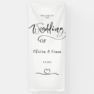 Custom Wedding Fabric Sign, Linen Wedding Welcome Banner