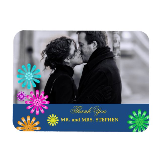 Custom Wedding Favour Thank You Photo Magnets (Horizontal)