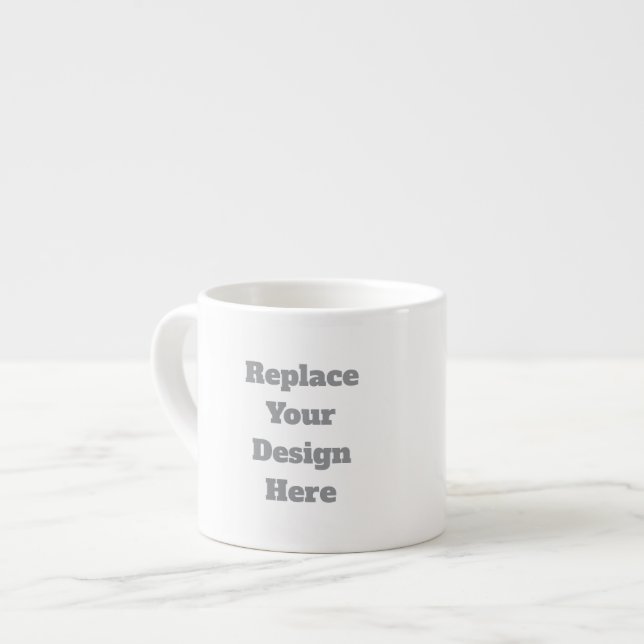 Custom Wedding Gift – Create Your Own Personalized Espresso Cup (Front Left)