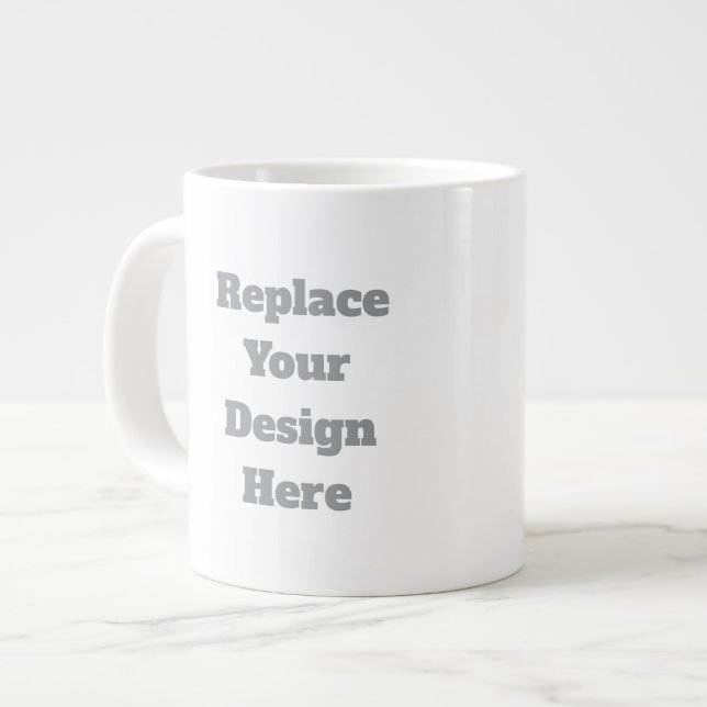 Custom Wedding Gift – Create Your Own Personalized Large Coffee Mug (Front Left)