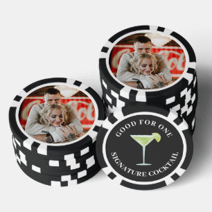Custom Wedding Good For One Signature Cocktail Poker Chips