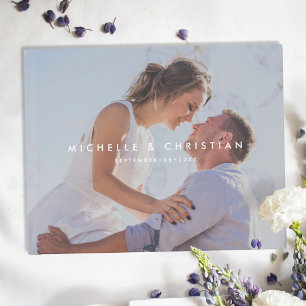 Custom Wedding Guest Book with Photo