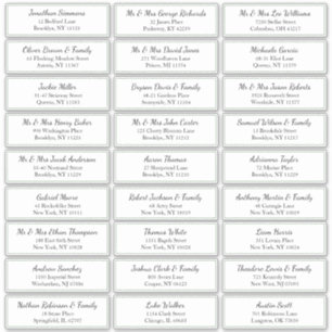 Custom Wedding Guest Green Border Address Label