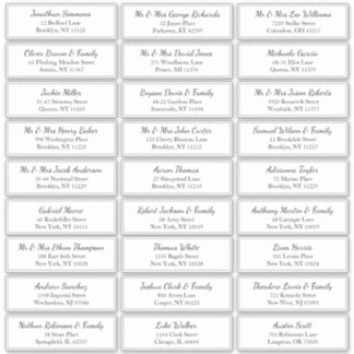 Custom Wedding Guest Green Border Address Label