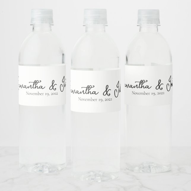 Custom Wedding Guest Water Bottle Label (Bottles)