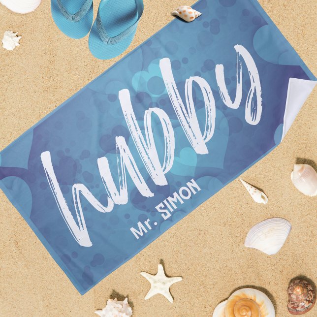 Custom Wedding Heart Beach Towel (Creator Uploaded)