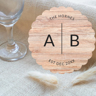 Custom Wedding Housewarming Bridal Shower Couple Paper Coaster