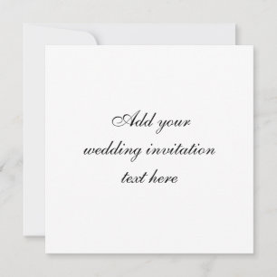 Custom Wedding Invitation Card Recycled Paper