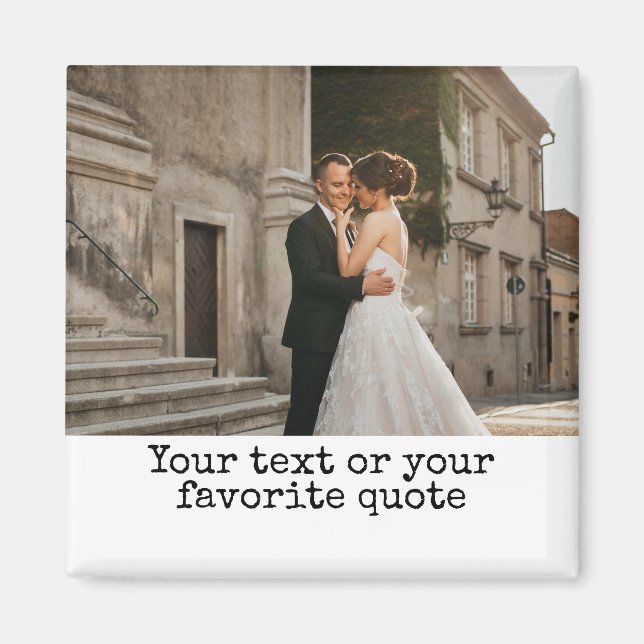 Custom Wedding Magnet For Newlyweds with Message (Front)