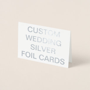 Custom Wedding Mini Personalised Silver Foil Card