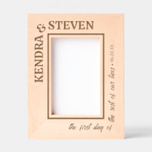 Custom Wedding Modern Etched Frames