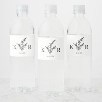 Custom Wedding Monogram Name Etched Flower